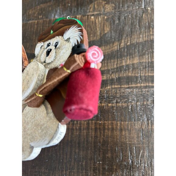 Handmade Christmas Koala Bear Ornament With Candy Cane Backpack - Picture 5 of 6